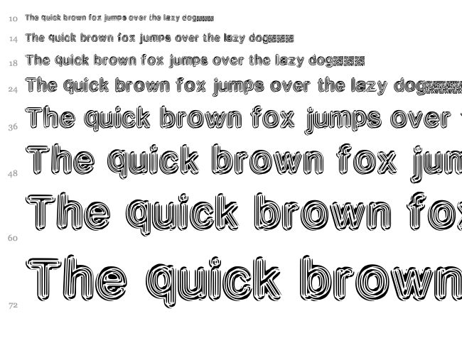 Neon Disco font waterfall