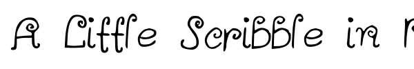 A Little Scribble in My Book font preview