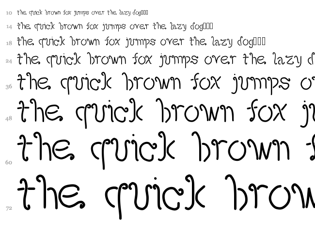 Amaretto font waterfall