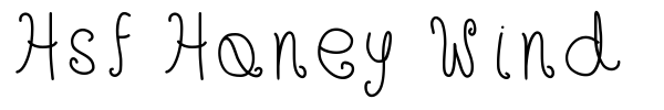 Hsf Honey Wind font preview