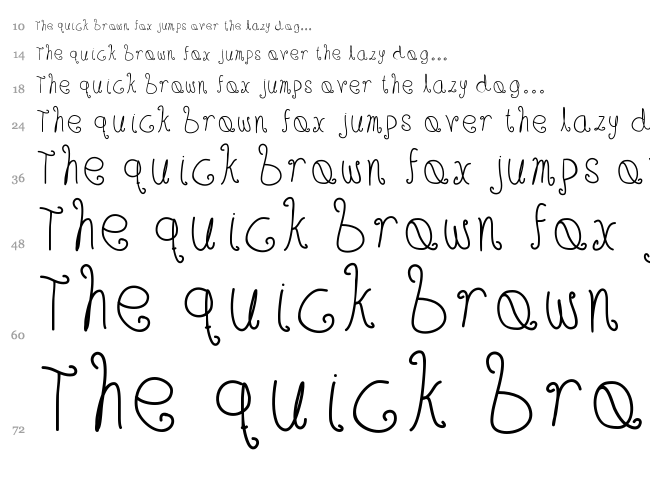 Hsf Honey Wind font waterfall