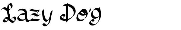 Fonte Lazy Dog