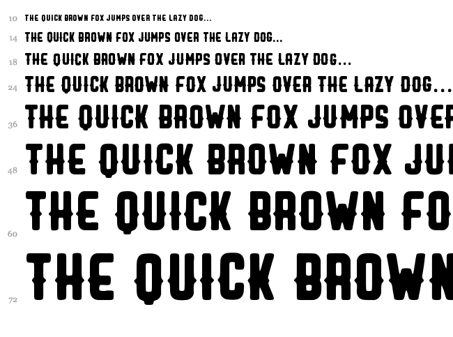 Macho font waterfall