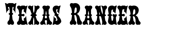 Texas Ranger font preview