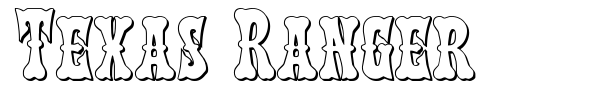 Texas Ranger font preview