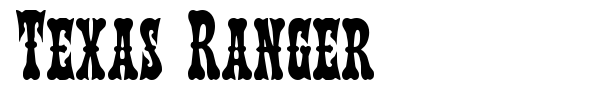 Texas Ranger font preview