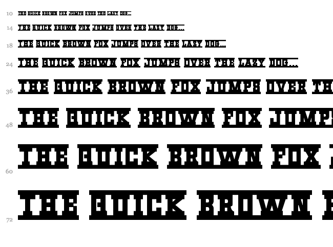 Western_Rail font waterfall
