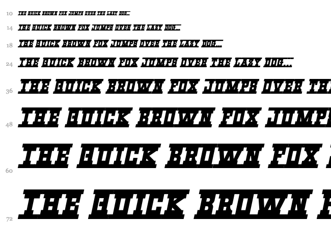Western_Rail font waterfall
