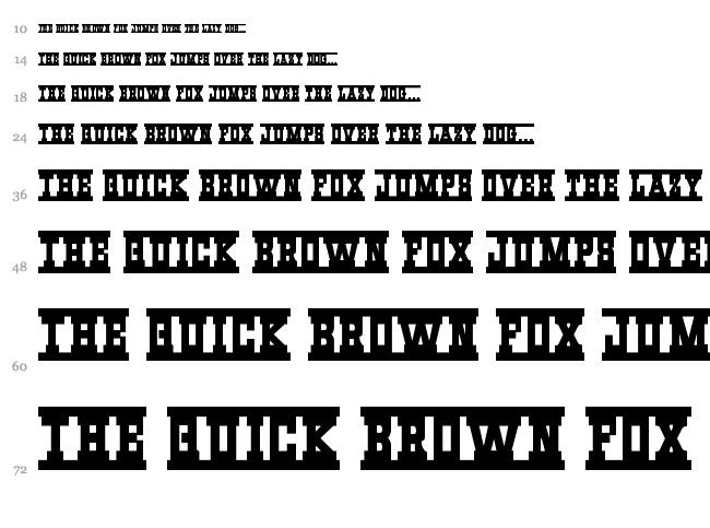 Western_Rail font waterfall