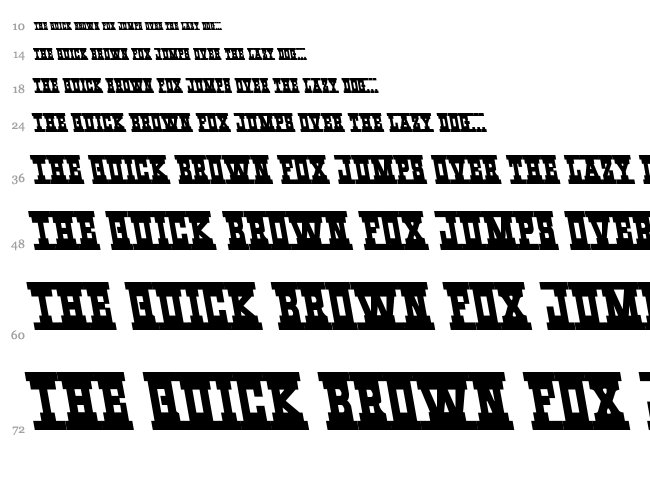 Western_Rail font waterfall