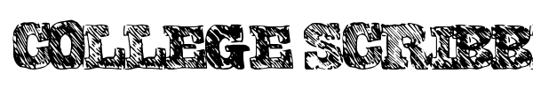 College Scribble font preview