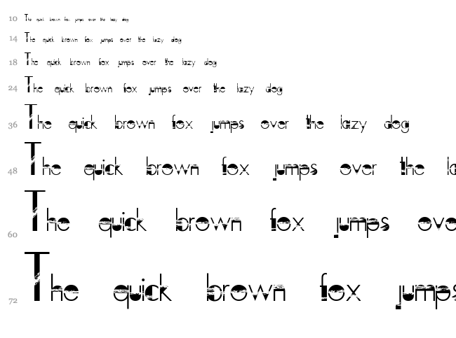 Dystopia font waterfall