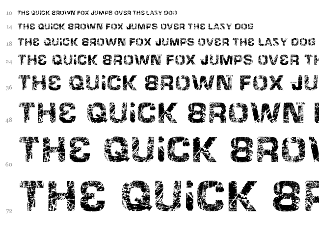 Hacking Trashed font waterfall