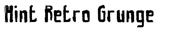 Hint Retro Grunge font preview