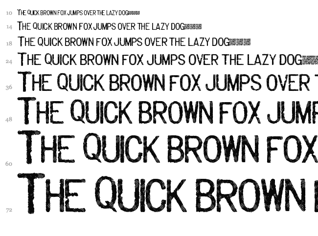 Major Label font waterfall