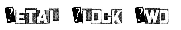 Metal Block Two font preview