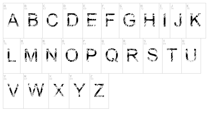 Nature font map