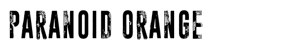 Fonte Paranoid Orange