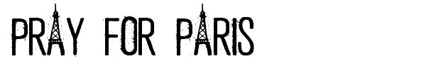 Fonte Pray For Paris