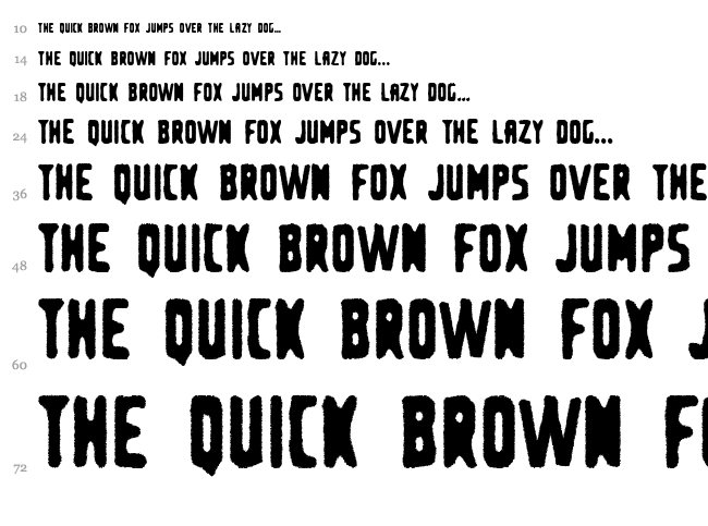 Second Hand Shop font waterfall