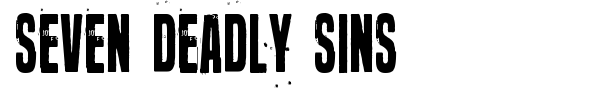 Fonte Seven deadly sins