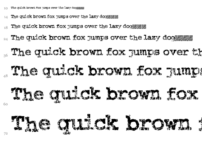 Strung Piano font waterfall