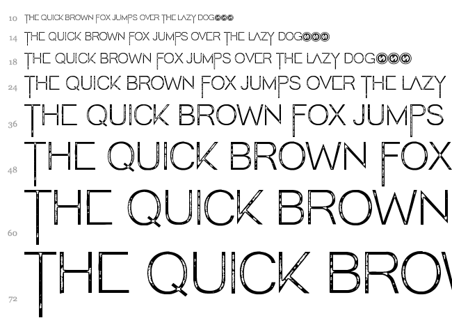 Tweaky font waterfall