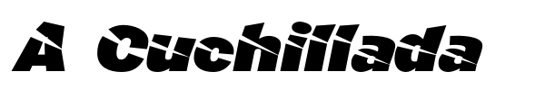A Cuchillada font preview