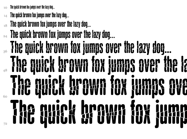 Babalusa Cut font waterfall
