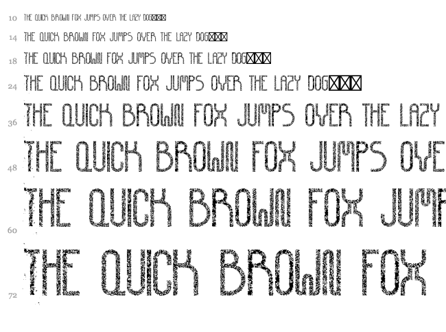 Corrupted Democrazy font waterfall