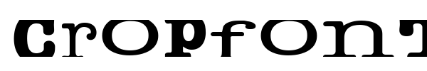 Fonte Cropfont Serif