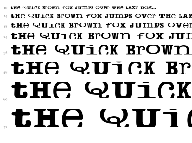 Cropfont Serif font waterfall