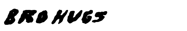 Bro Hugs font preview