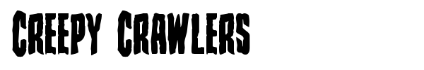 Creepy Crawlers font preview