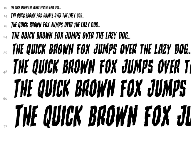 Creepy Crawlers font waterfall