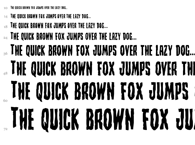 Creepy Crawlers font waterfall
