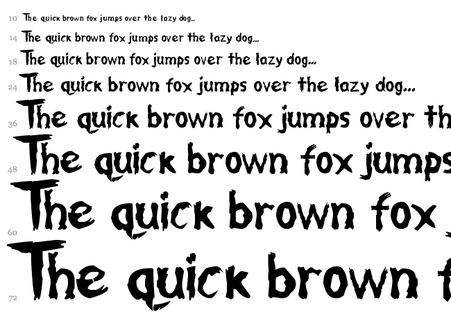 Family font waterfall