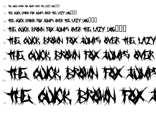 Grind Mafia font waterfall