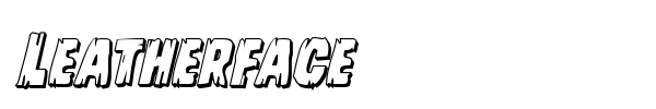 Leatherface font preview