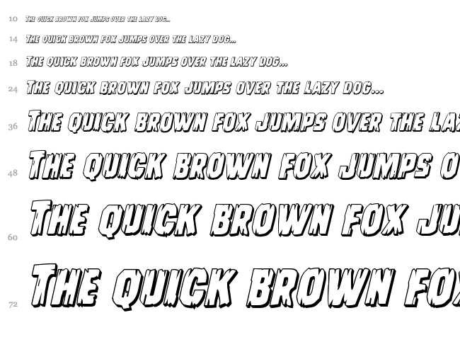 Leatherface font waterfall