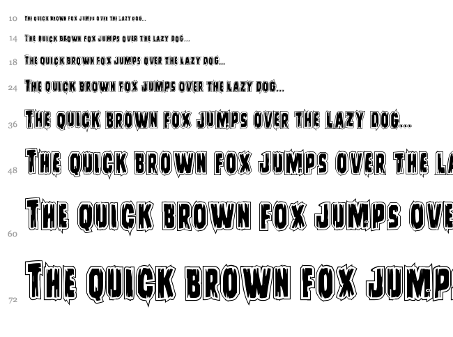 Leatherface font waterfall