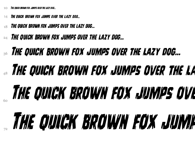 Leatherface font waterfall