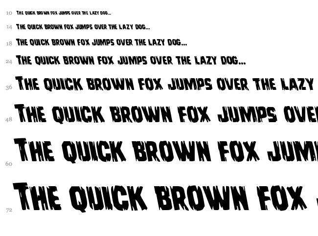 Leatherface font waterfall