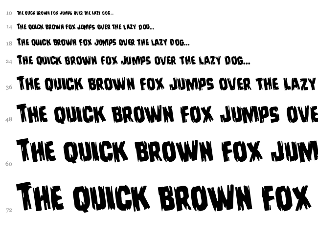 Leatherface font waterfall