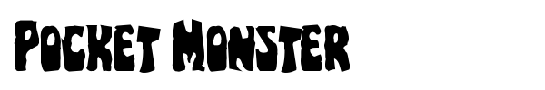 Pocket Monster font preview