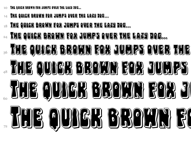 Pocket Monster font waterfall