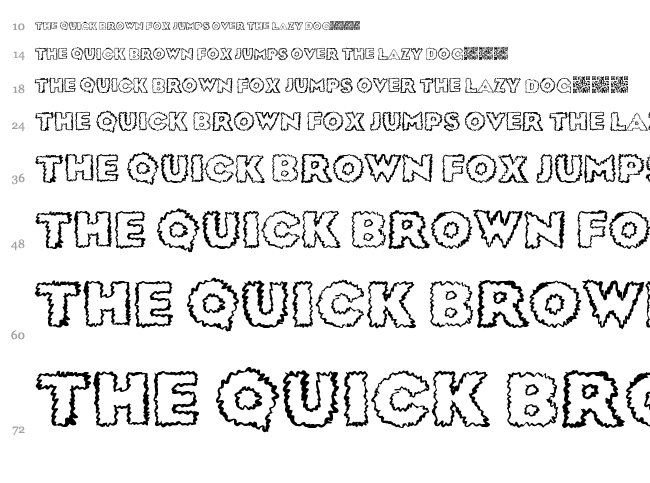 Sick Dream font waterfall