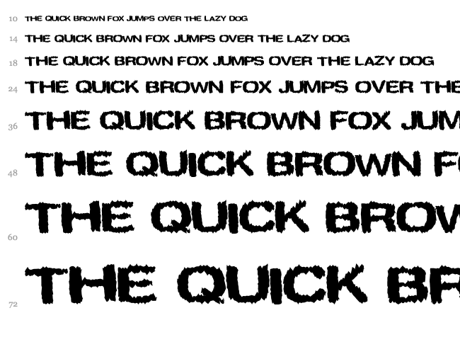 Spookies font waterfall