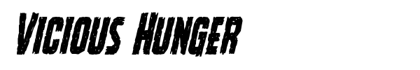 Vicious Hunger font preview