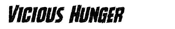 Vicious Hunger font preview